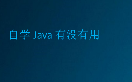 自学Java有没有用