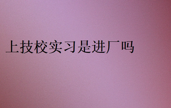 上技校实习是进厂吗